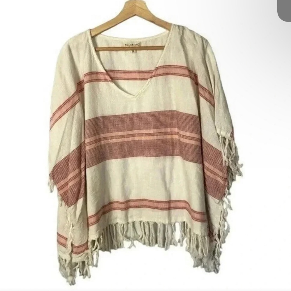 Billabong poncho cover up 100% cotton size medium